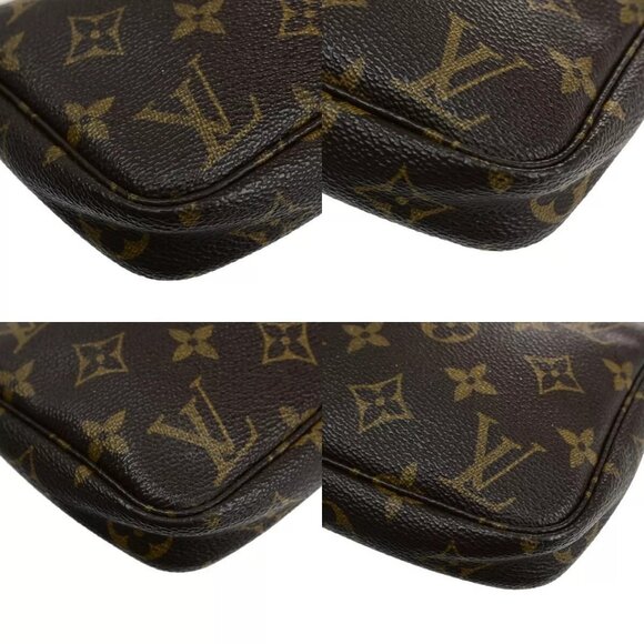 LOUIS VUITTON Pochette Accessoires Shoulder Bag Monogram Leather - Picture 12 of 16